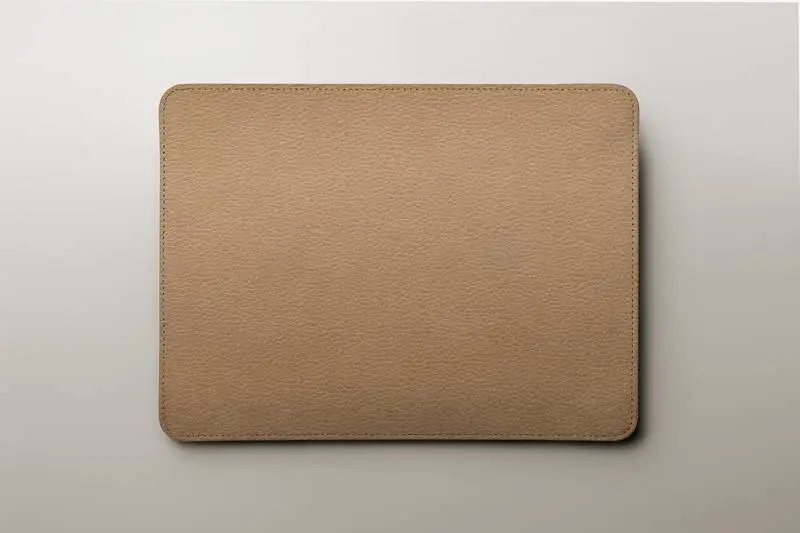 Image of a Rectangular Leather Cover on Light Background