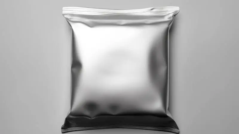 Image of Metal Bag to Be Sent on a Grey Background