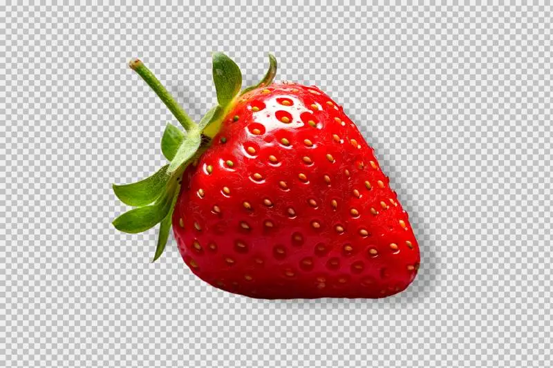 Photo of a Fresh Strawberry Isolated on a Transparent Background