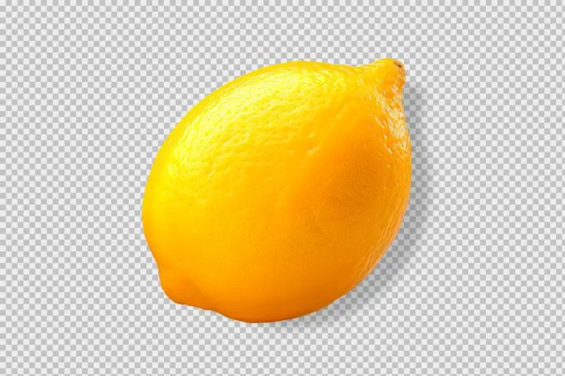 Photo of a Lemon Isolated on a Transparent Background