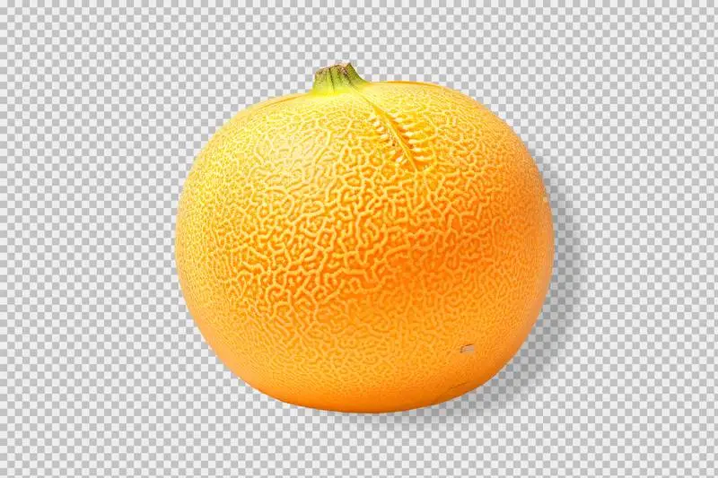 Photo of a Melon Isolated on a Transparent Background