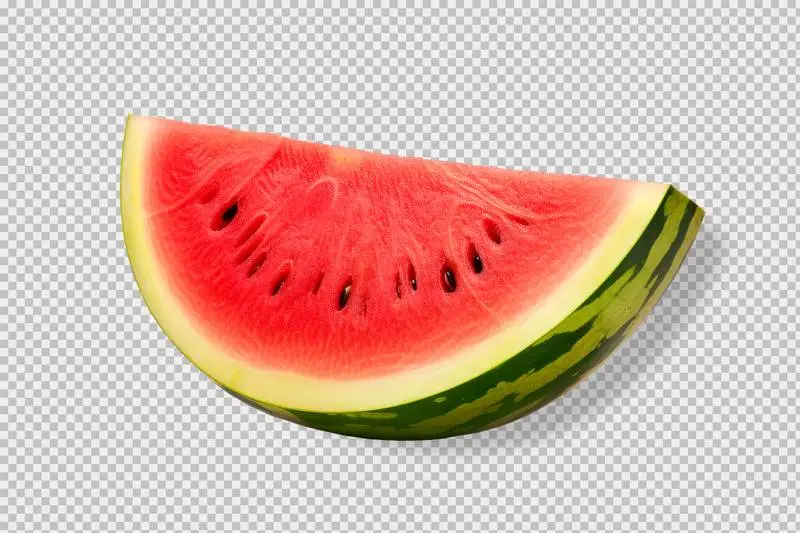 Photo of a Watermelon Slice Isolated on a Transparent Background