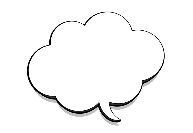 Style Comic Bubble Isolated on Transparent Background
