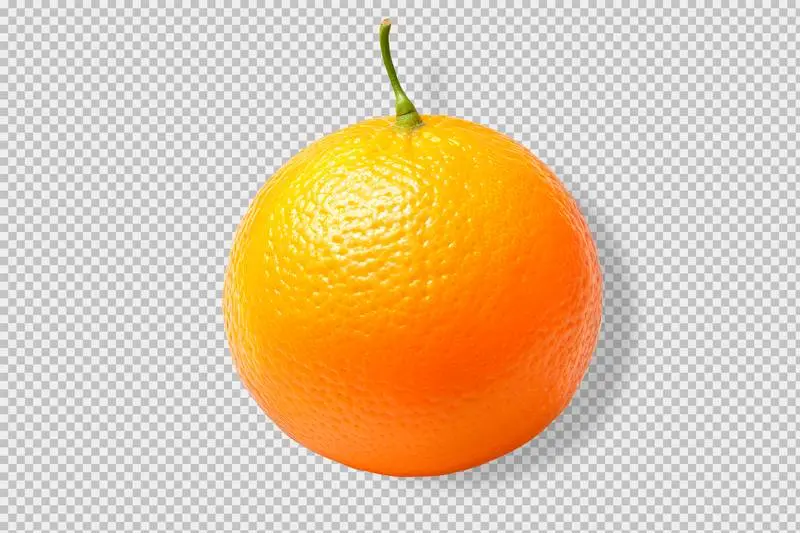 Photo of an Orange Isolated on a Transparent Background