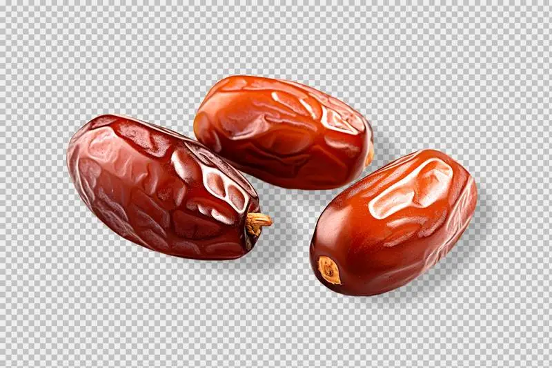 Photo of Dry Dates Isolated on Transparent Background
