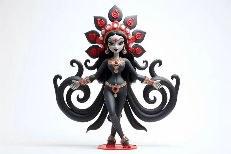 Cartoon Image of the Goddess Kali