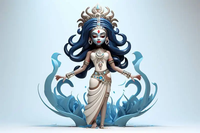 Cartoon Image of the Hindu Goddess Kali