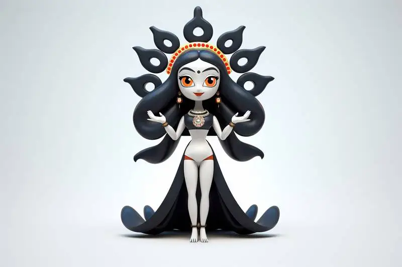 Cartoon Image of the Hindu Deity Kali