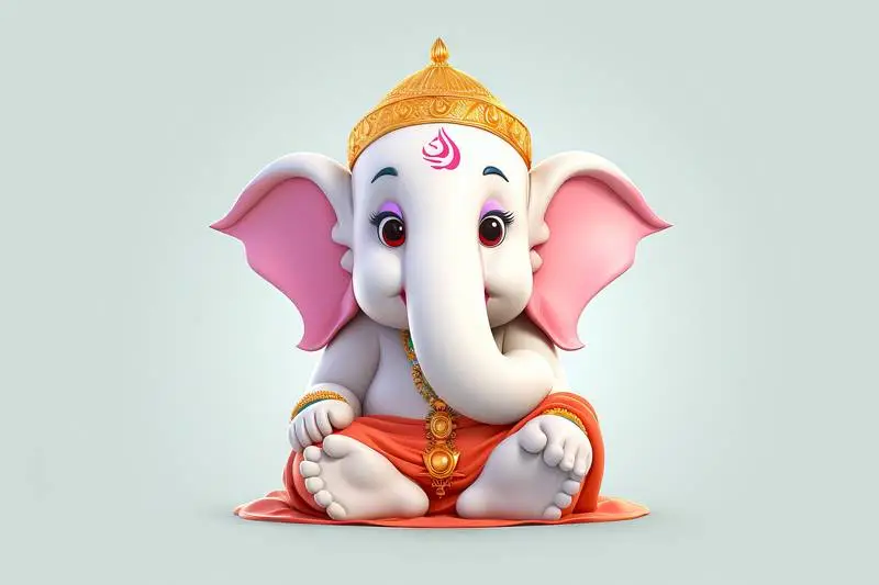 Cartoon Image of the Hindu Deity Ganesha