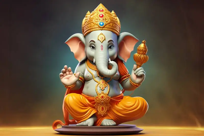 Photorealistic 3D Image of Ganesha