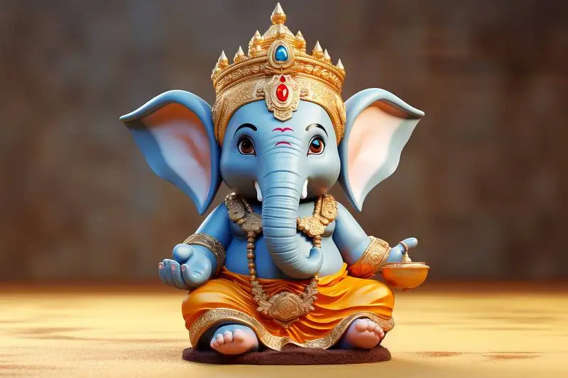 Photorealistic 3D Image of Lord Ganesha