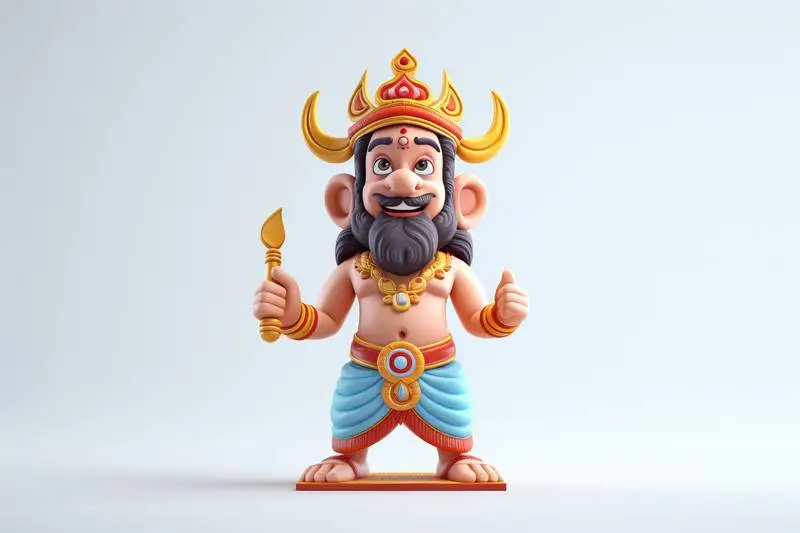 Cartoon Image of the Hindu Deity Rama