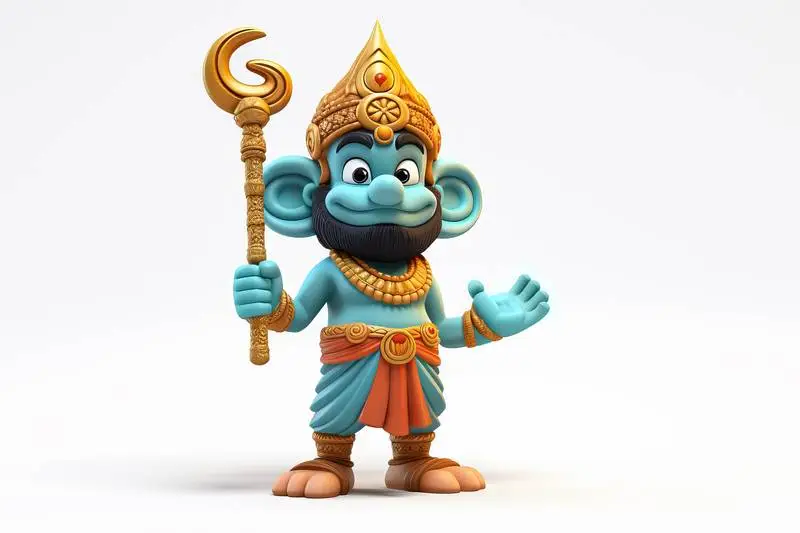 Cartoon Image of the Hindu God Rama