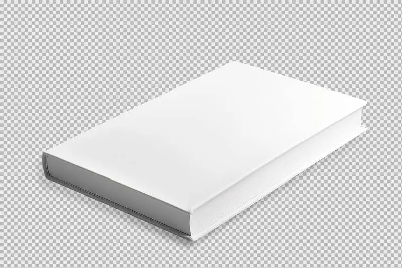 Blank Hardcover Book Isolated on a Transparent Background