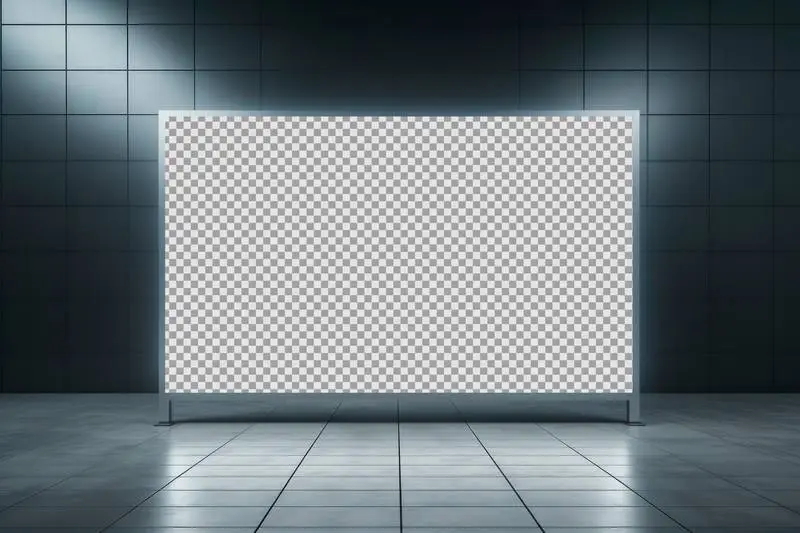 Photo of a Large-Format Screen with Transparent Surface