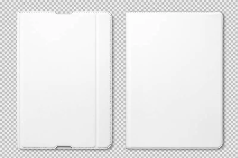 Minimalist Photo of a Blank Pro Tablet Case Isolated on Transparent Background