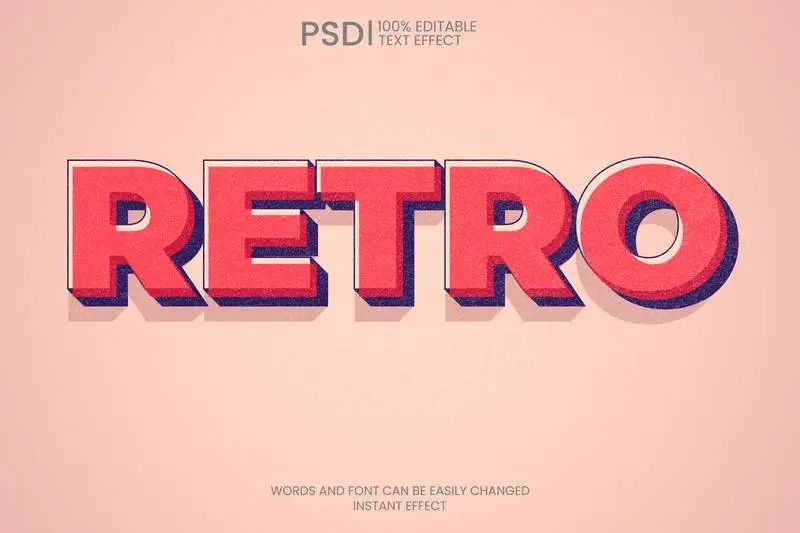 Retro Poster Text Effect