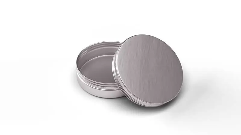Single Open Metal Can on Colored Background