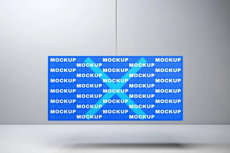 Cable Supported Horizontal Panel Mockup