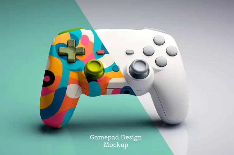 Decorative Design Mockup for Videogame Controller