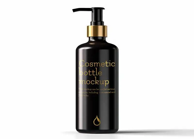 Elegant Pump Bottle Label Mockup