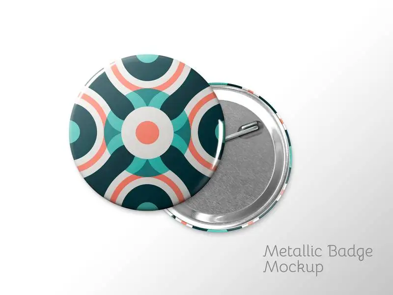 Metallic Badge Design Mockup
