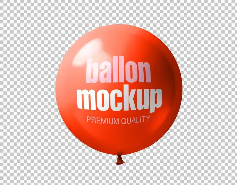 Mockup on Coloured Round Globe on Transparent Background