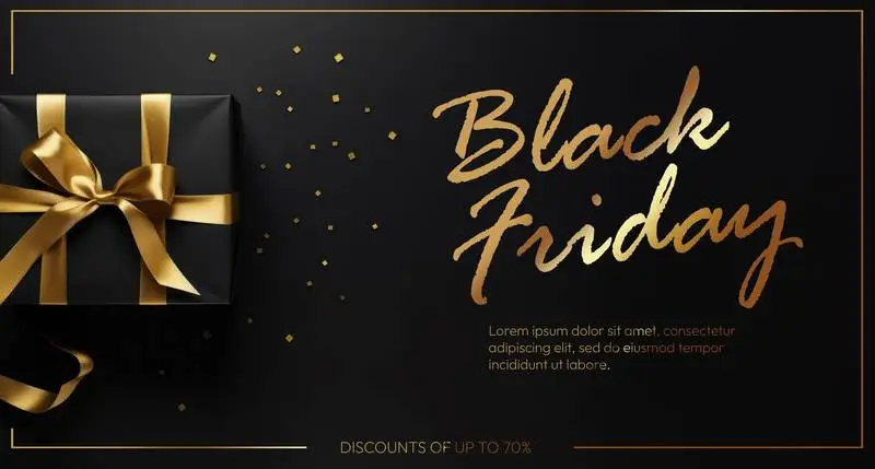 Black and Gold Black Friday Design Template