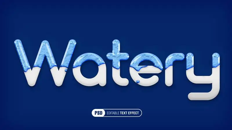 Liquid Text Effect on Font