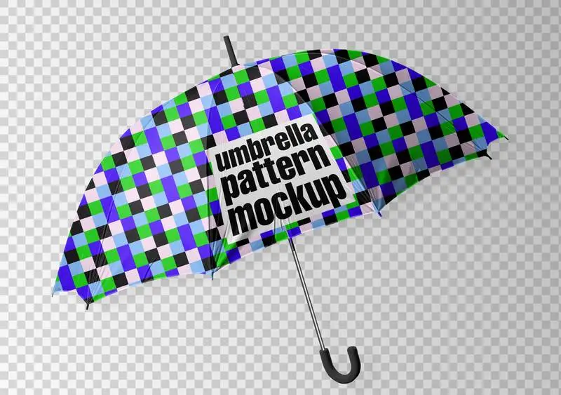 Mockup of Pattern on Umbrella on Transparent Background