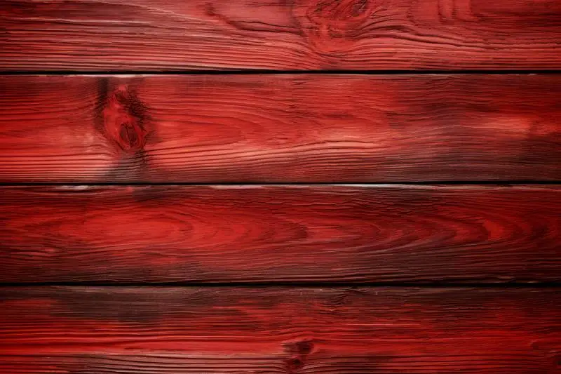 Bright Red Wooden Planks Surface