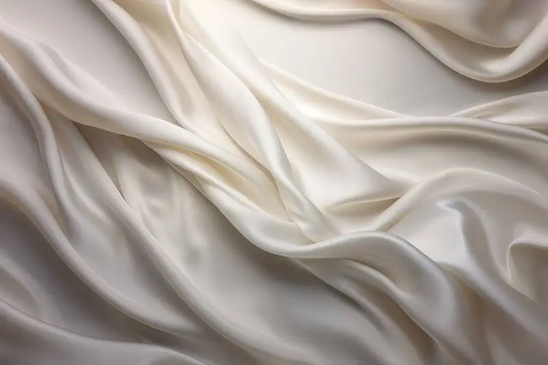 Photo of a Fine White Silk Fabric
