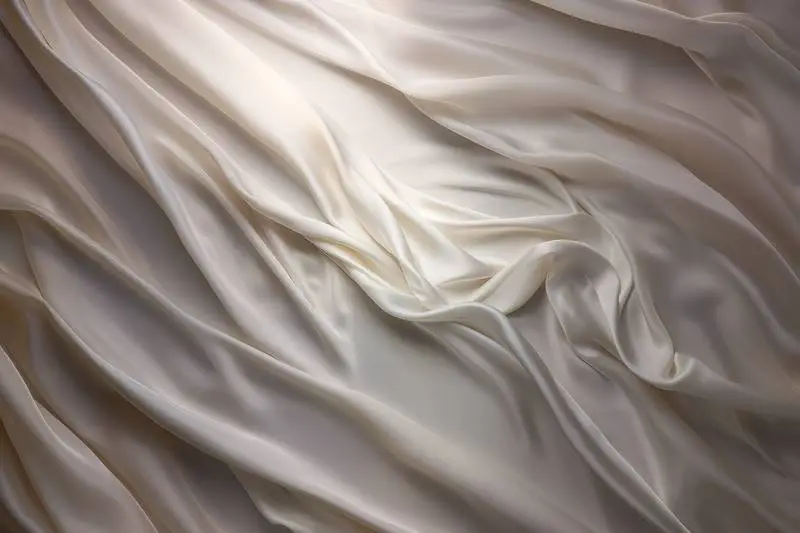 Picture of a Fine White Silk Fabric