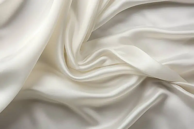 White Silk Fabric Texture Background