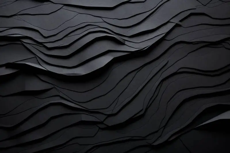 Black Wavy Textured Background