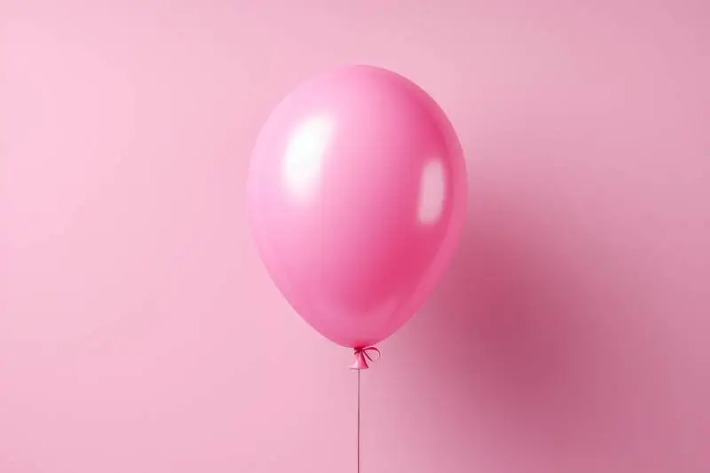 Minimalist Photo of a Pink Globe Floating on a Pink Wall