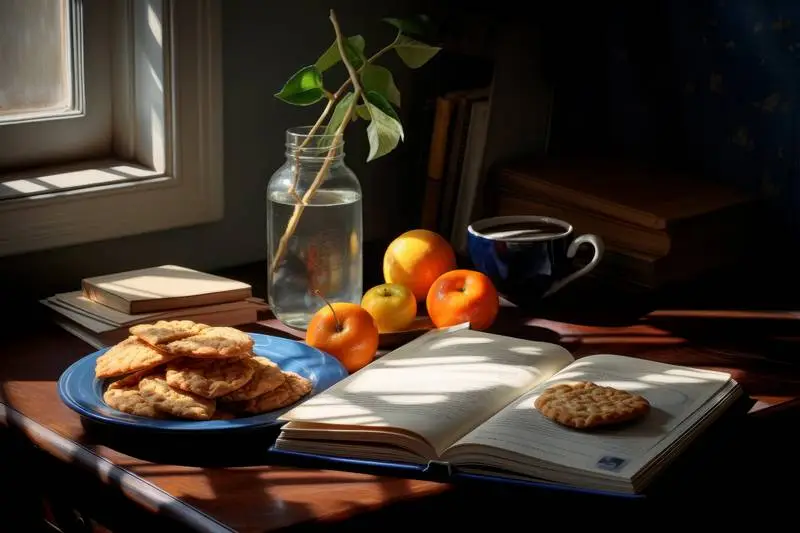 Photo of a Warm Autumn Breakfast Scene