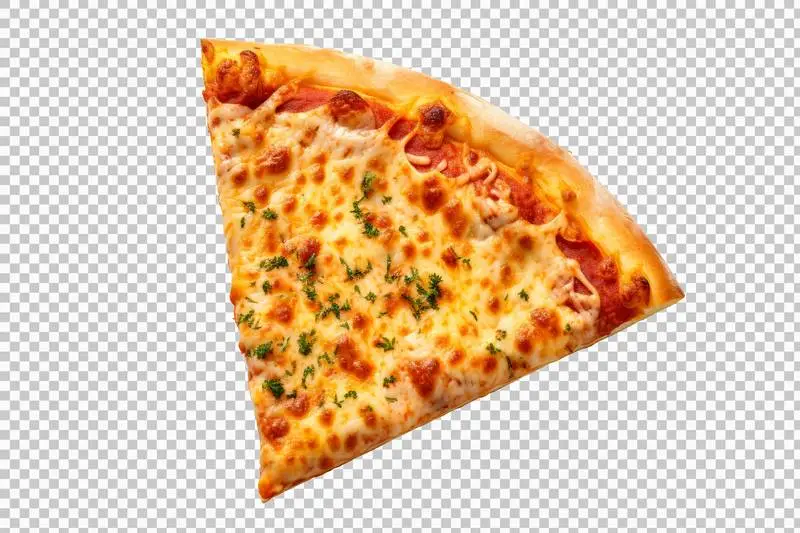 A Slice of Tasty Pizza Isolated on a Transparent Background