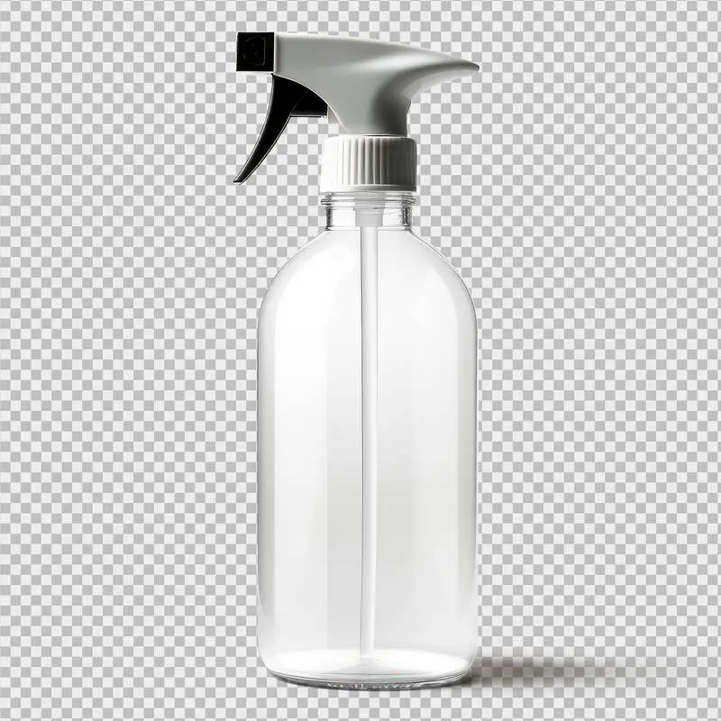 Plastic Bottle Trigger Spray Isolated on Transparent Background