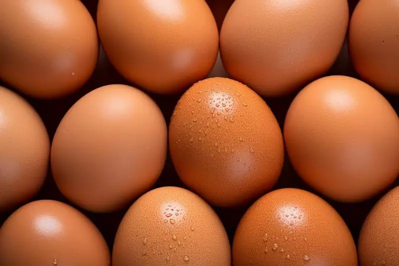 Fresh Brown Eggs Background