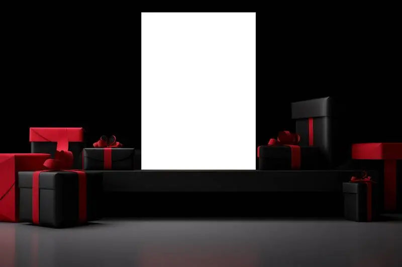 Poster Panel with Gift Boxes for Black Friday