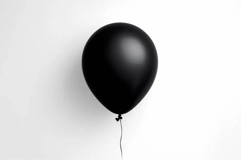 Image of Black Globe Isolated on White Wall