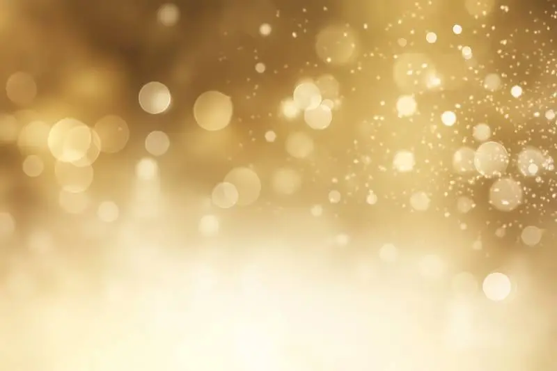 Background of Faded Lights on Gold