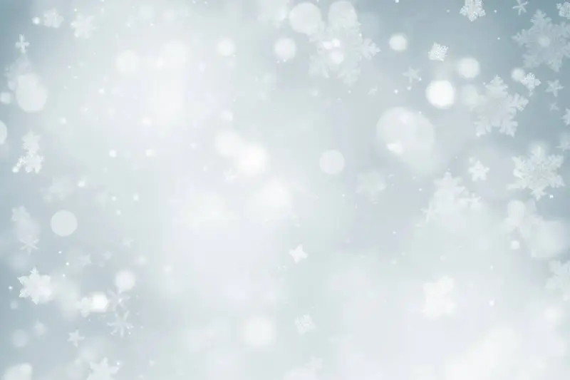 Image of Lights and Snowflakes Blurred on a Grey Background