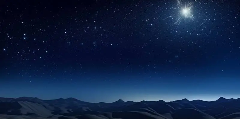 Image for The Three Wise Men on a Starry Night Desert Background