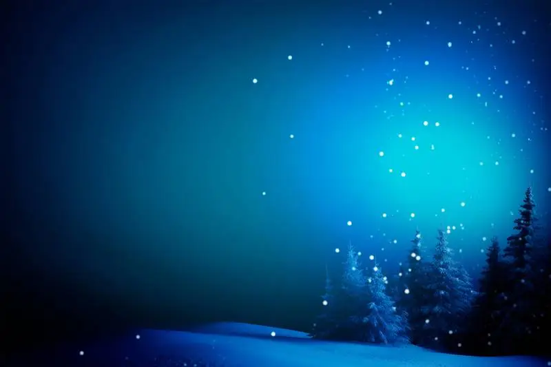 Image of Snowy Forest Background at Night