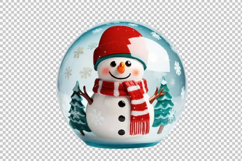 Snowball Isolated Without Base on Transparent Background