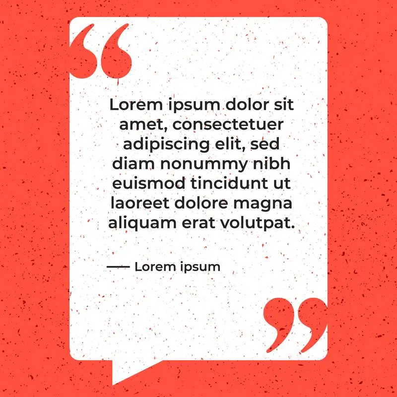 Quote Banner With Torn Effect on a Blue Background