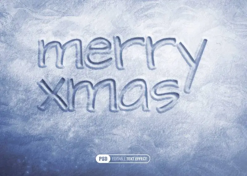 Editable Christmas Snow Text Effect