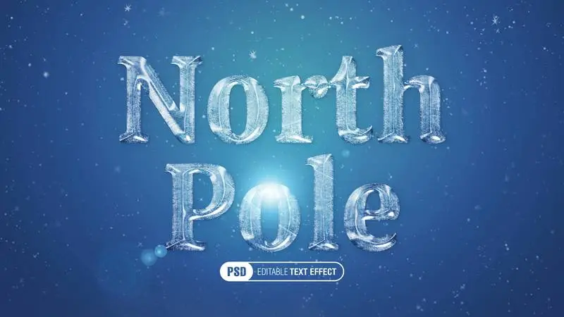 Editable Frozen Text Effect for Christmas